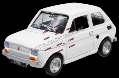 ZABAWKA 1:43 SAMOCH�D FIAT 126P BIA�Y PRL