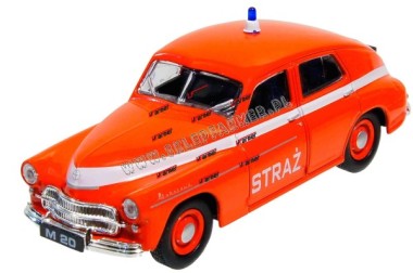 ZABAWKA 1:43 SAMOCH�D WARSZAWA M-20 STRA� PRL