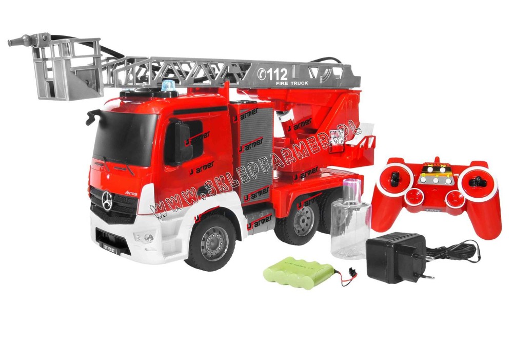 ZABAWKA 1:20 SAMOCHÓD MERCEDES STRAŻ ZDALNIE STER.