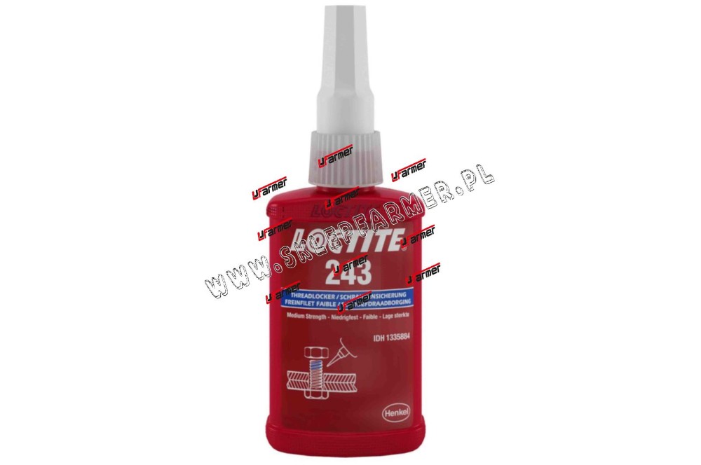 LOCTITE 243 DO GWINTÓW /ŚREDNIO DEMONT/ 10ML.